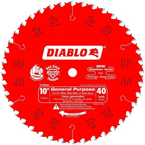 Disco De Sierra Diablo 10 X 40 Dientes D1040X