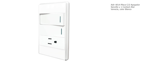 PLACA C/2 APAG SENC 1 CONTACT VENECIA BCO ADR4014