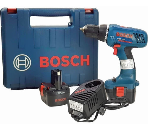 Atornillador BOSCH PROFESSIONAL GSR 2 baterías de 12V de 2 Ah + set 43  piezas