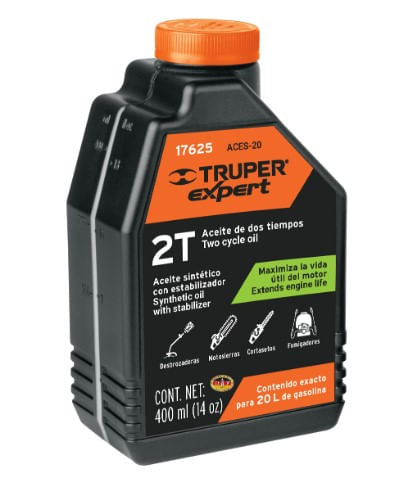 ACEITE SINTÉTICO PARA MOTOR DE 400ml 2 TIEMPOS 17625 TRUPER